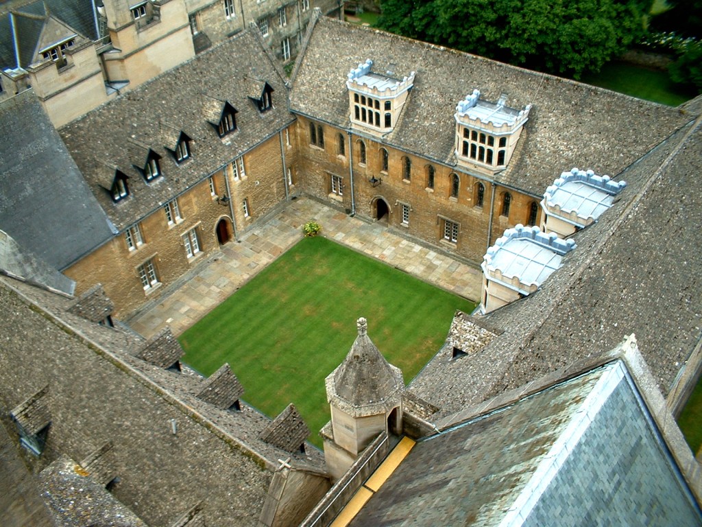 Quad from above at Merton College